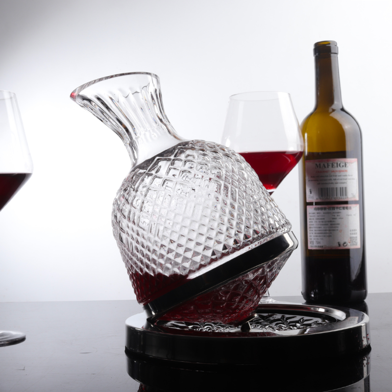Bình decanter rượu xoay